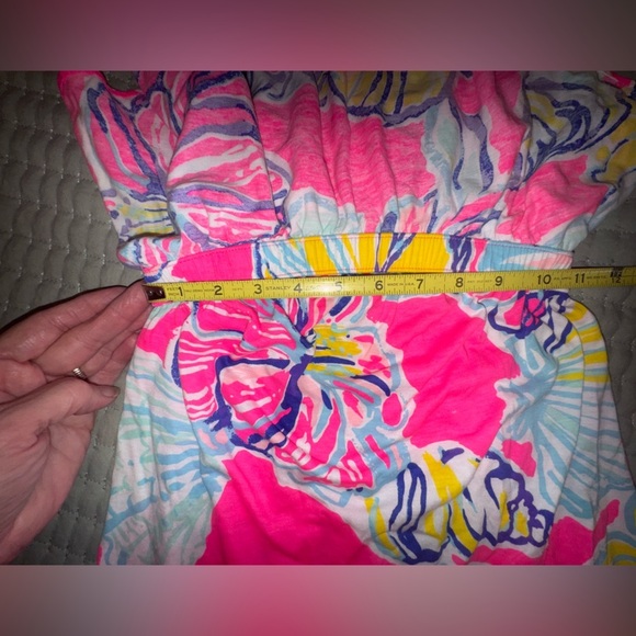 LILLY PULITZER Rilo Tube Top Ruffle Swept By The Tides. Size XS EUC - Picture 5 of 10